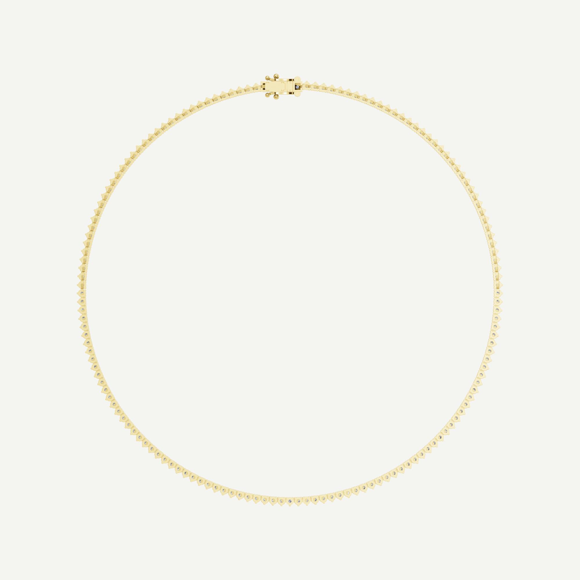 Diamond Tennis Necklace | Classic 3-Prong | 5.03 - 7CT in 14K Gold