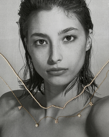 Diamonds & Initials Fine Chain Necklace | 0.80 - 1.20 CT in 14K Gold