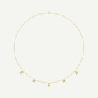 Diamonds & Initials Fine Chain Necklace | 0.80 - 1.20 CT in 14K Gold