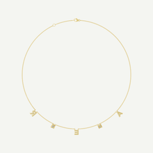 Diamonds & Initials Fine Chain Necklace | 0.80 - 1.20 CT in 14K Gold