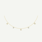 Diamonds & Initials Fine Chain Necklace | 0.80 - 1.20 CT in 14K Gold