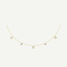 Diamonds & Initials Fine Chain Necklace | 0.80 - 1.20 CT in 14K Gold