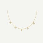 Diamonds & Initials Fine Chain Necklace | 0.80 - 1.20 CT in 14K Gold