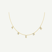 Diamonds & Initials Fine Chain Necklace | 0.80 - 1.20 CT in 14K Gold