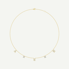 Diamonds & Initials Fine Chain Necklace | 0.80 - 1.20 CT in 14K Gold