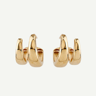 Double Drop Hoop Earrings | in 10K Gold