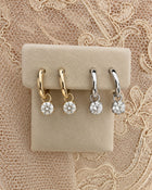 Diamond Drop Huggie Earrings | 1CT Total | VIVIE