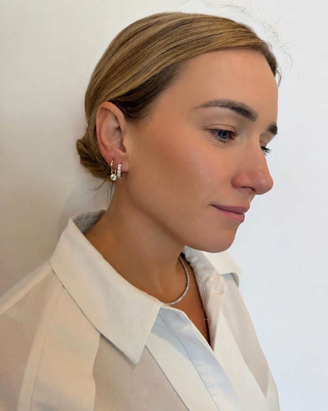 Diamond Half Hoop Earrings | 2CT | VIVIE