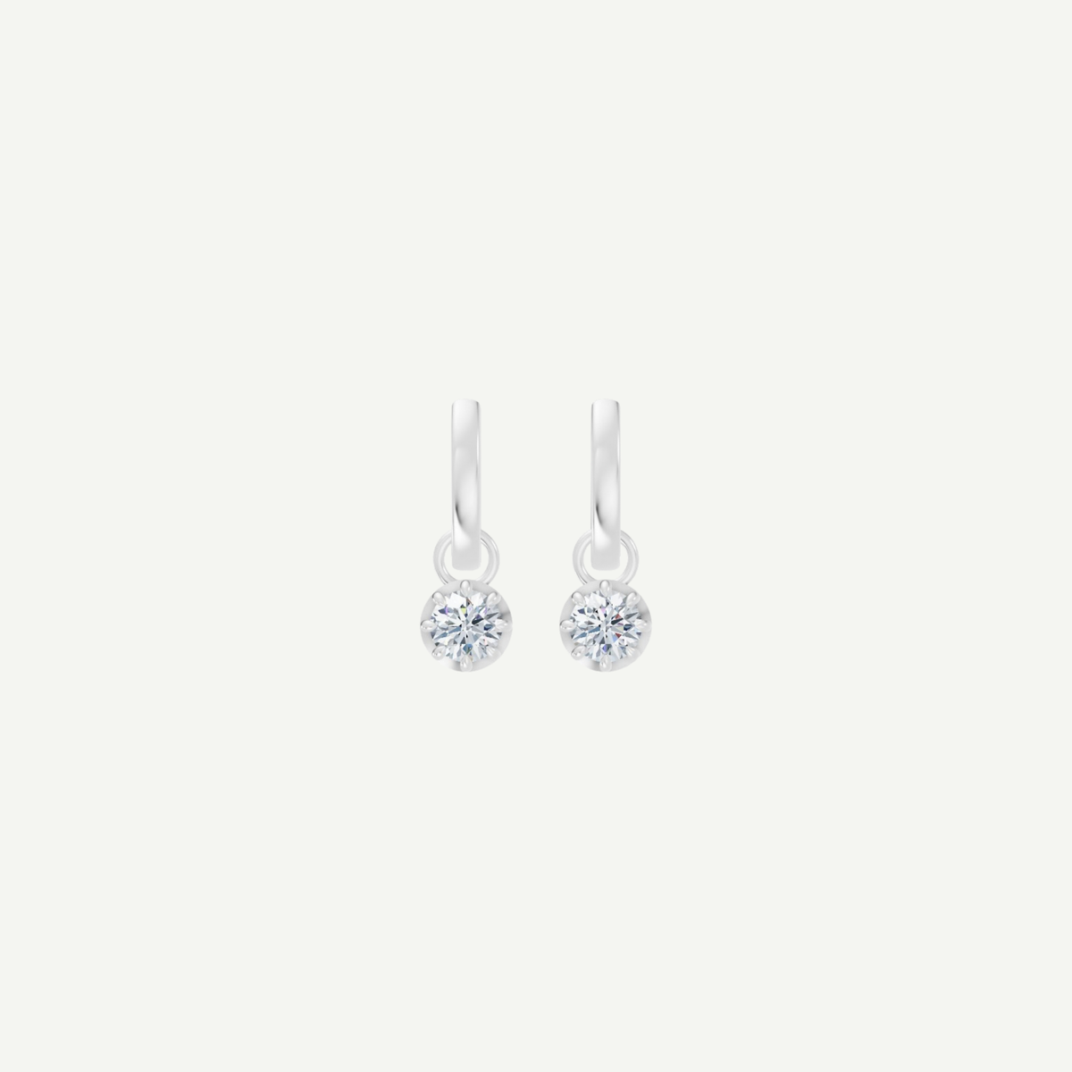 Diamond Drop Huggie Earrings | 1CT Total | VIVIE