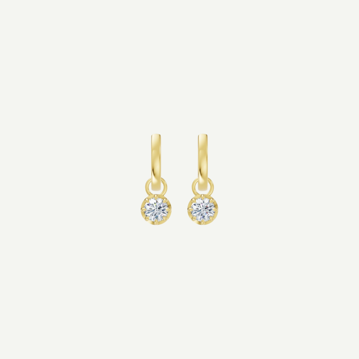 Diamond Drop Huggie Earrings | 1CT Total | VIVIE
