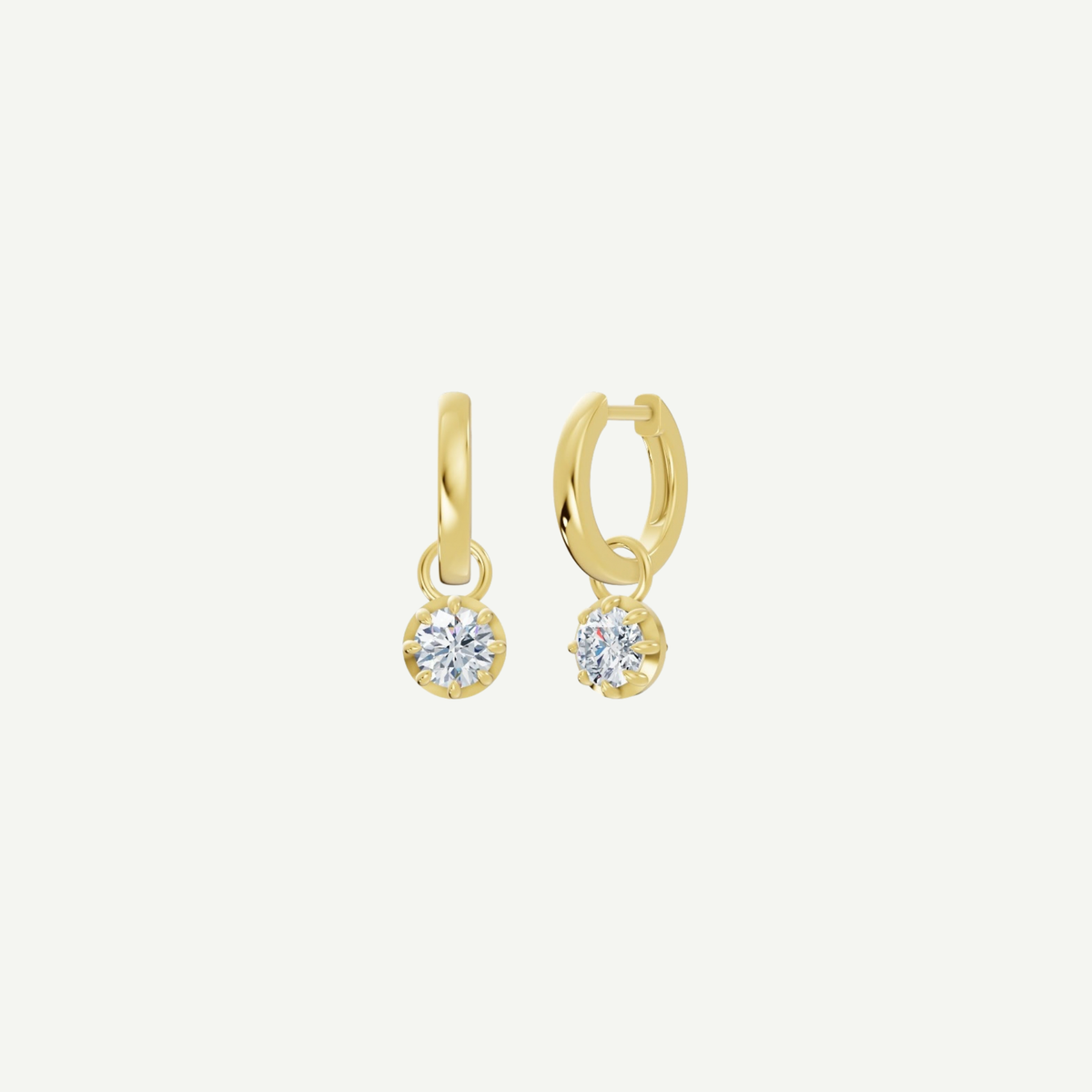 Diamond Drop Huggie Earrings | 1CT Total | VIVIE