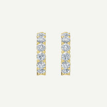 Half Hoop Diamond Earrings | 3CT in 14K Gold