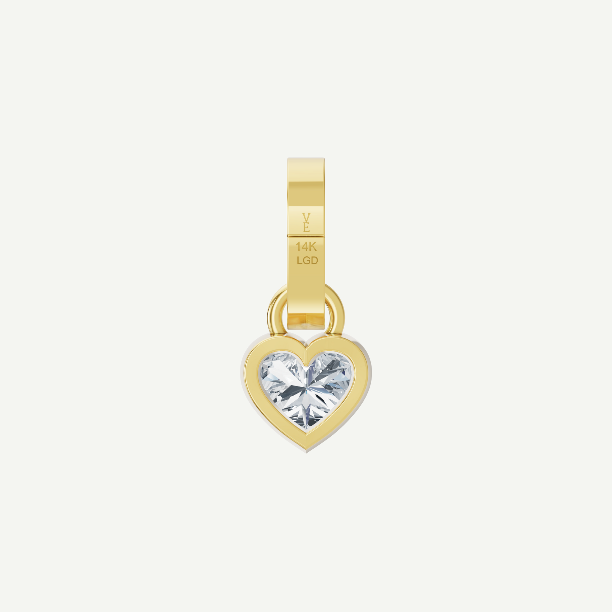 Heart Bezel Diamond Pendant | 1CT in 14K Gold