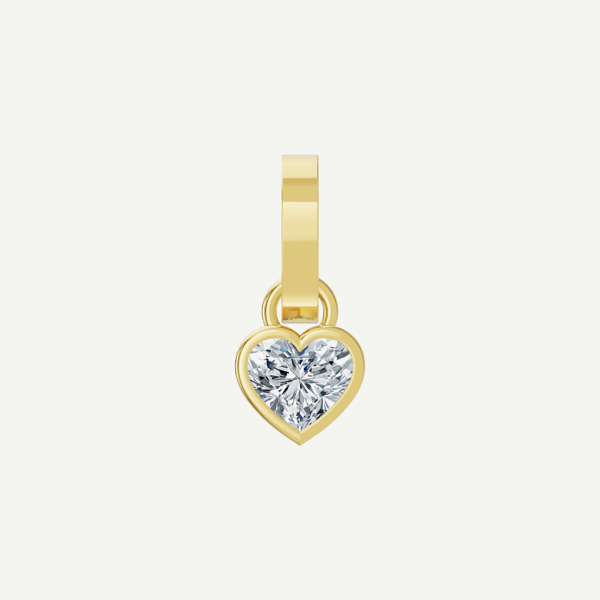 Heart Bezel Diamond Pendant | 1CT in 14K Gold
