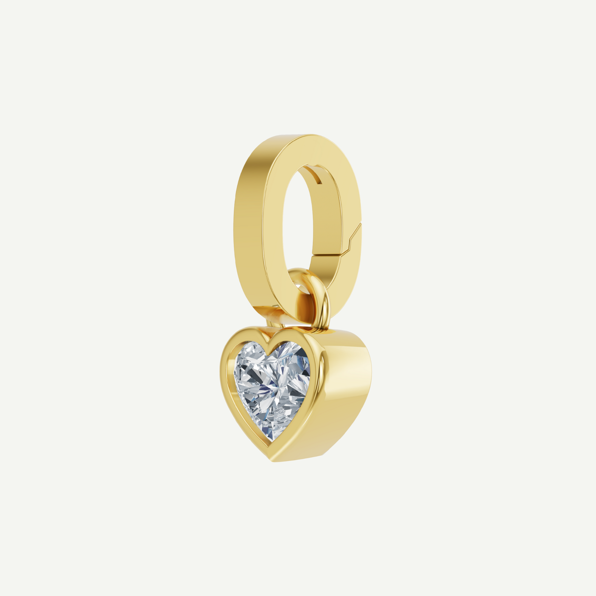 Heart Bezel Diamond Pendant | 1CT in 14K Gold