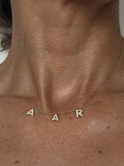 Personalised Diamond Initial Necklace in Gold | 0.80–1.20CT