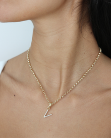 Initials Diamond Pendant | 0.15 - 0.40CT in 14K Gold