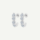 J Huggie Diamond Earrings | 0.64CT in 14K Gold