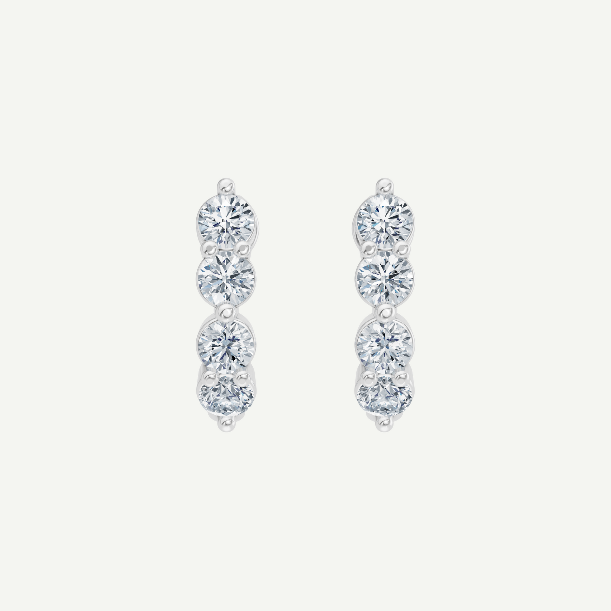 J Huggie Diamond Earrings | 0.64CT in 14K Gold