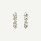 J Huggie Diamond Earrings | 0.64CT in 14K Gold