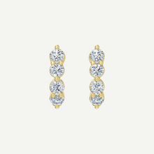 J Huggie Diamond Earrings | 0.64CT in 14K Gold