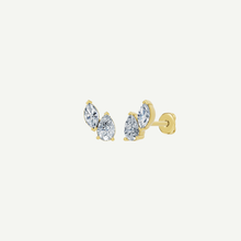 Pear and Marquise Diamond Duo Stud Earrings | 1.3CT Total | VIVIE