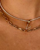 Gold Paperclip Chain Necklace | Bold Link | VIVIE