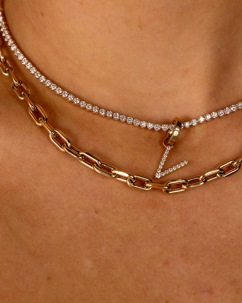 Gold Paperclip Chain Necklace | Bold Link | VIVIE