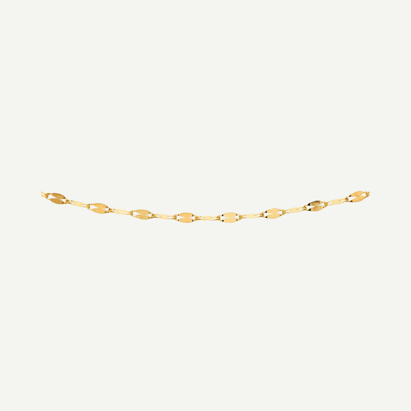 Mirror-Cut Oval Chain | in 10K Yellow Gold