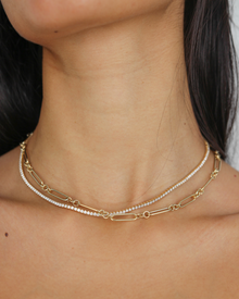 Mixed Link Gold Chain Necklace | in 10K Yellow Gold