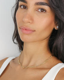 Mixed Link Gold Chain Necklace | in 10K Yellow Gold