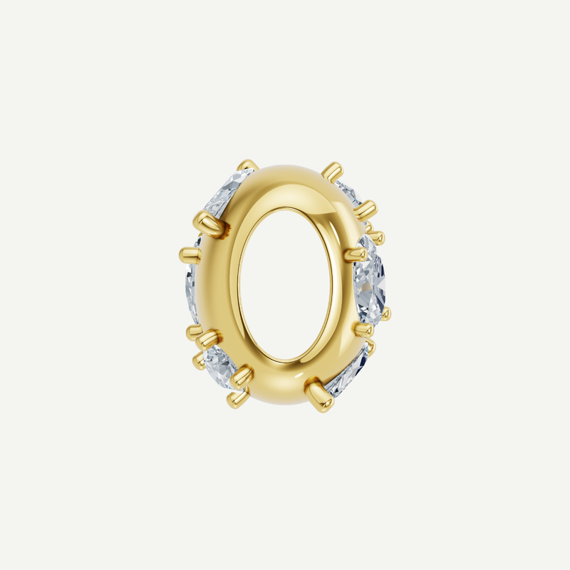 Mixed Stone Diamond Bead Charm in Gold | 1.1CT