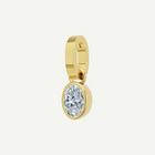 Oval Bezel Diamond Pendant | 1CT in 14KT Gold