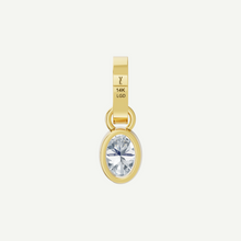 Oval Bezel Diamond Pendant | 1CT in 14KT Gold