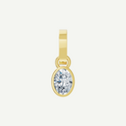 Oval Bezel Diamond Pendant | 1CT in 14KT Gold