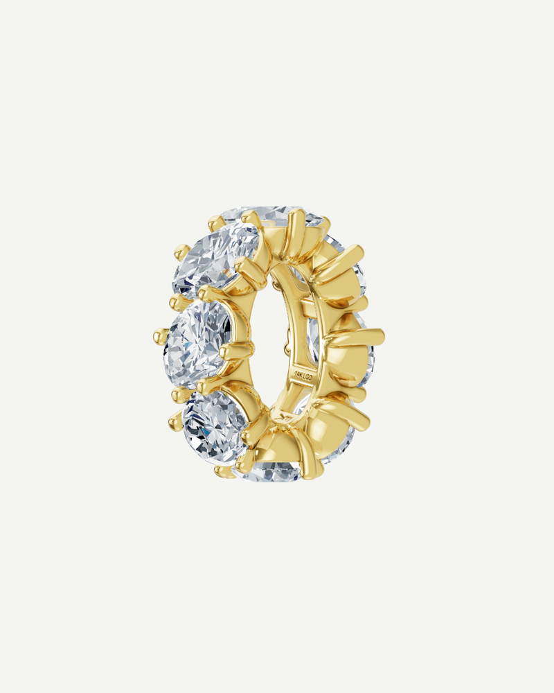 Oval Diamond Bead | 1.8 CT in Gold