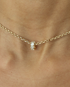 Oval Diamond Bead | 1.76CT in 14K Gold