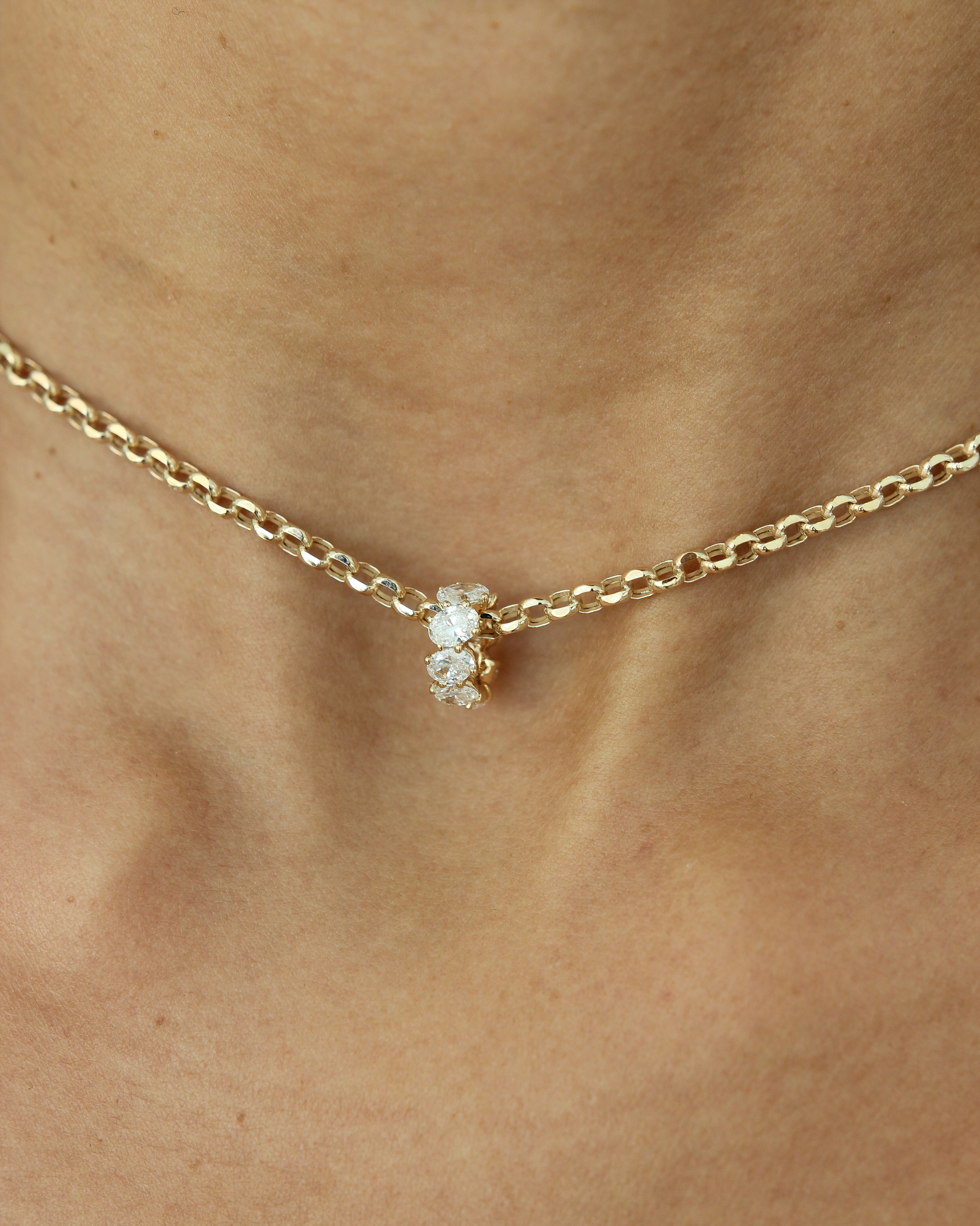 Oval Diamond Bead | 1.76CT in 14K Gold