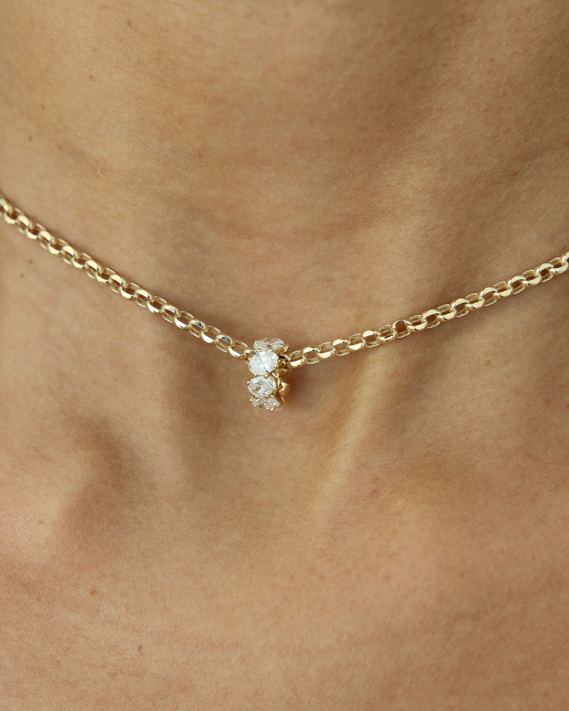 Oval Diamond Bead | 1.76CT in 14K Gold