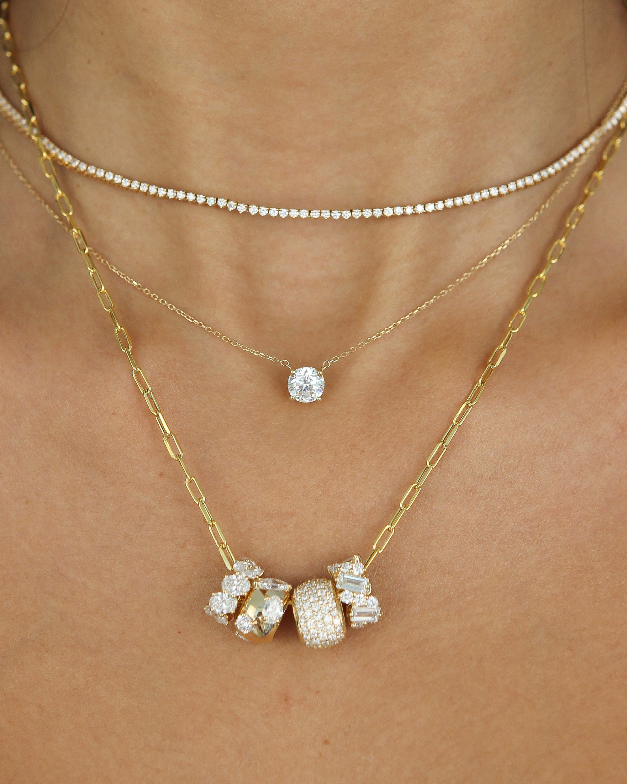 Oval Diamond Bead | 1.76CT in 14K Gold