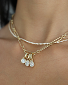 Oval Bezel Diamond Pendant | 1CT in 14KT Gold