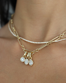 Oval Bezel Diamond Pendant | 1CT in 14KT Gold