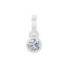 1CT Round Bezel Diamond Pendant in Gold
