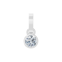 1CT Round Bezel Diamond Pendant in Gold