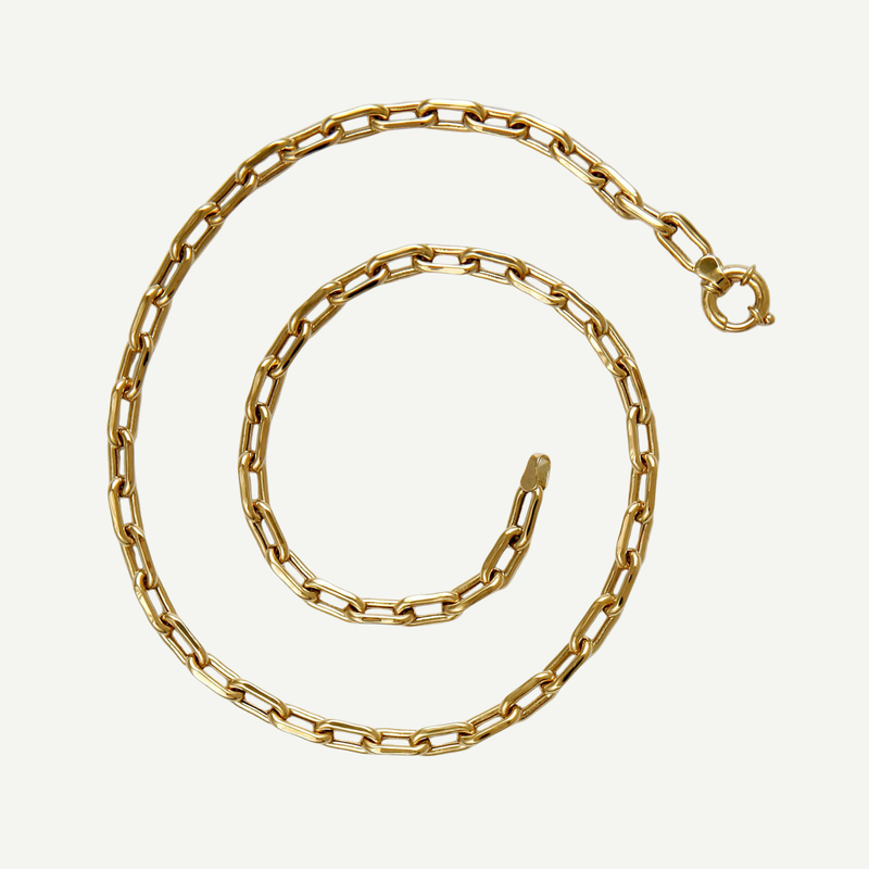 Paperclip Gold Chain Necklace – The Bold Link | in 10K Yellow Gold