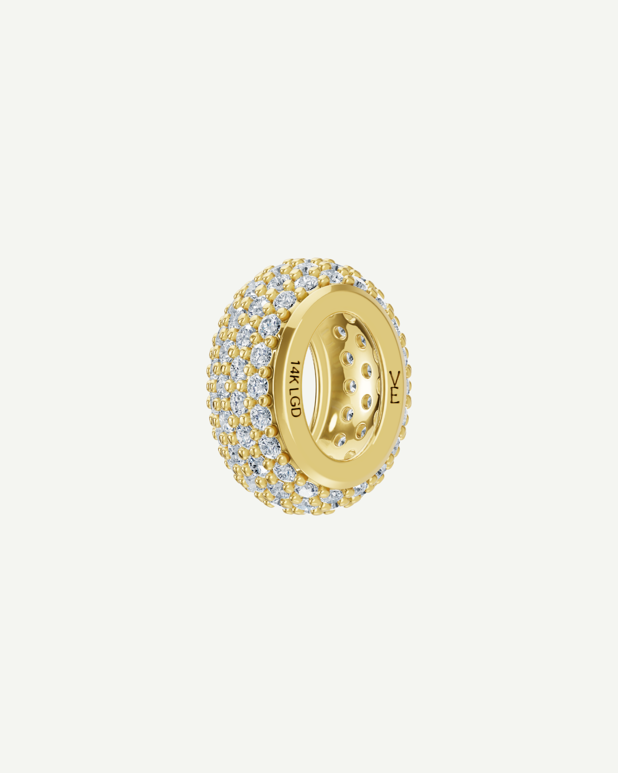 Pavé Diamond Bead | 1.10CT in 14K Gold
