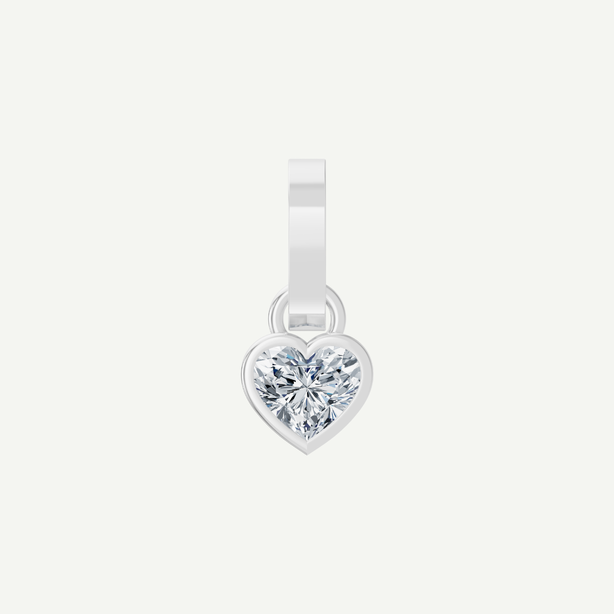 1CT Heart Bezel Diamond Pendant in Gold