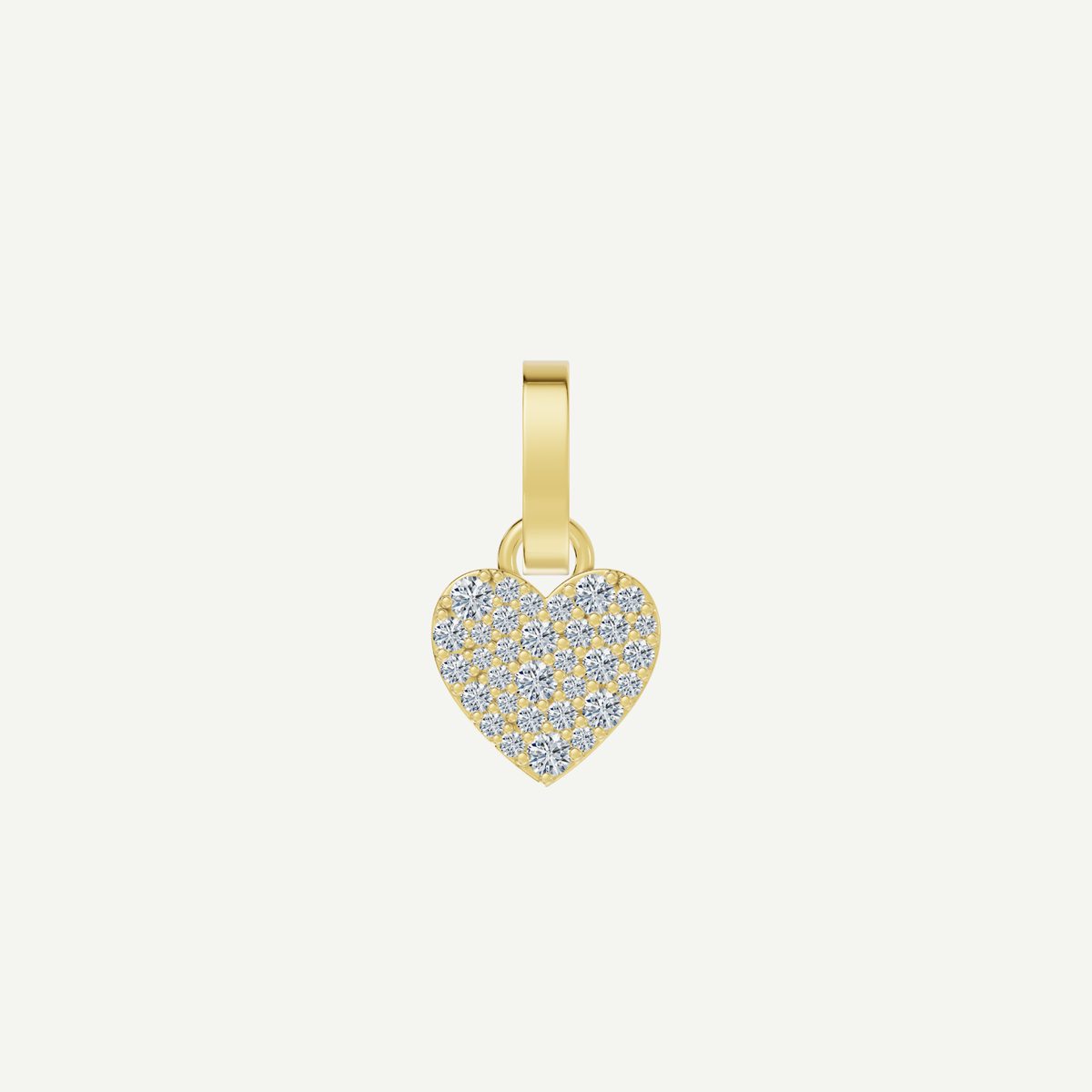 Small Pave Heart Pendant | 0.5 CT Diamonds | VIVIE