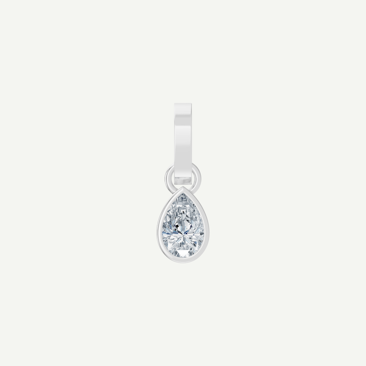 1CT Pear Bezel Diamond Pendant | VIVIE
