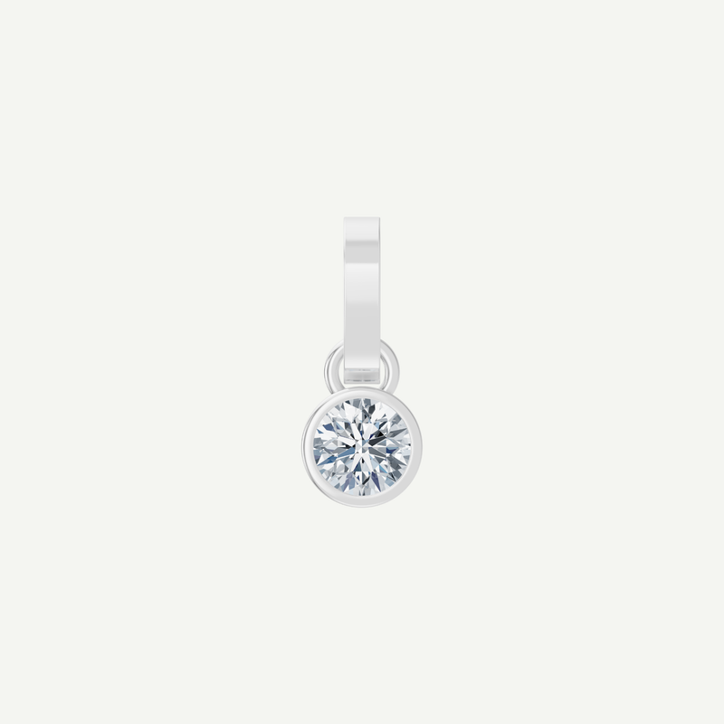 1CT Round Bezel Diamond Pendant | VIVIE